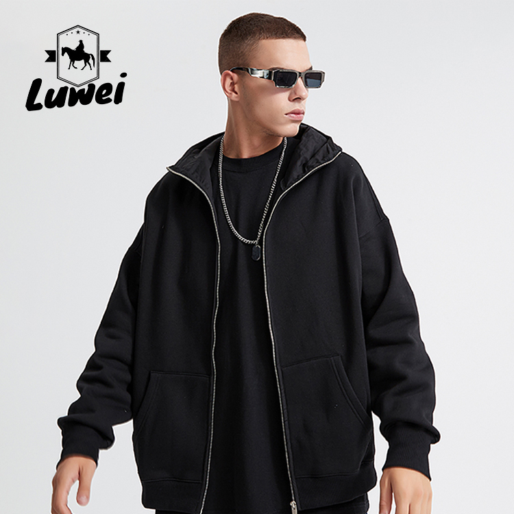 Street Hoody Vintage Plus Size Heavyweight Cotton Polyester Zipper Sublimation Blank Basic Slim Hoodies