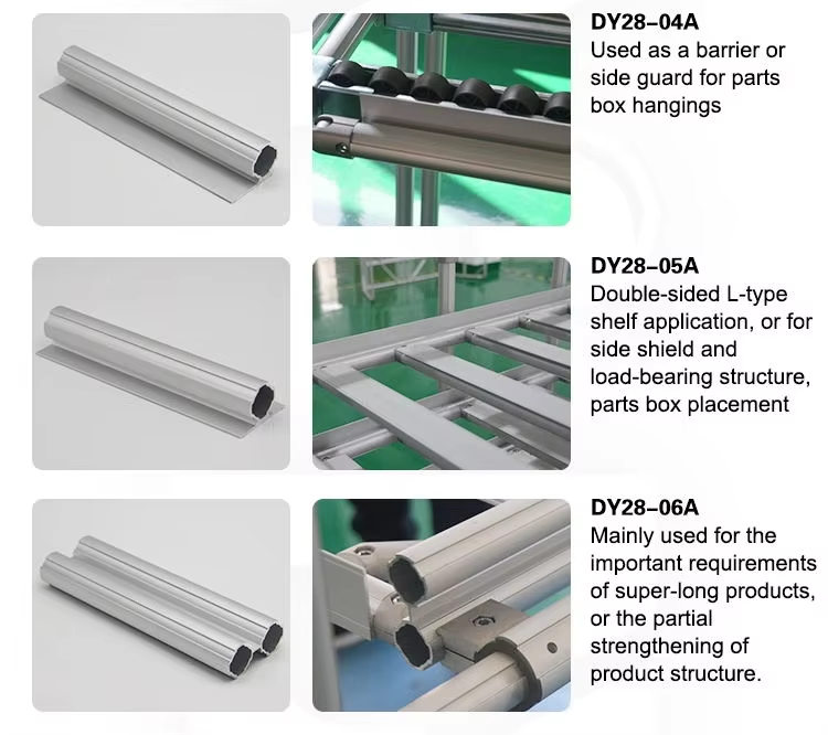 Hot-Sale DY28-04A Single Side Aluminum Pipe Aluminum structural pipe