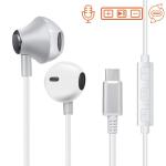 USB Type C Earphones Stereo in Ear Earbuds Headphones with Microphone Bass