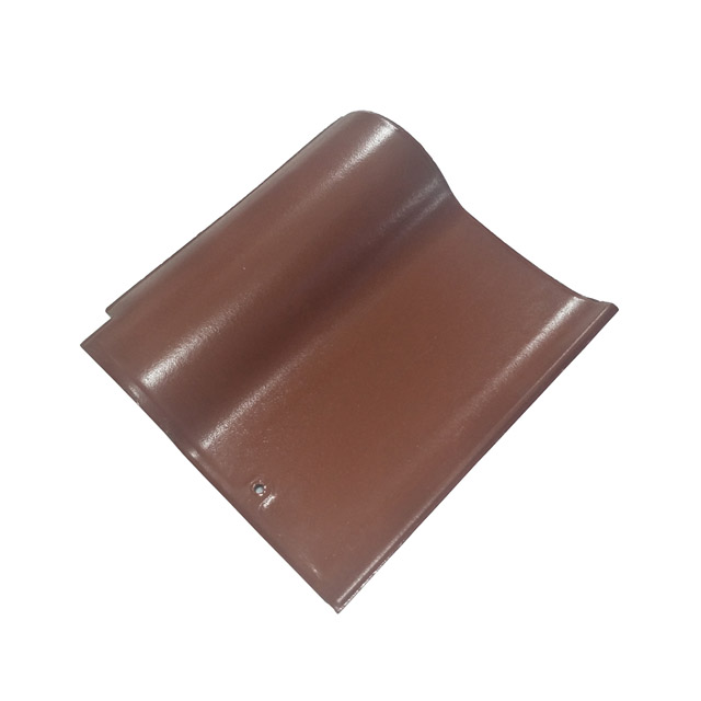 Glossy Blue Spanish Terracotta Roof Tiles 220mm Terracotta Roof Ridge Tiles