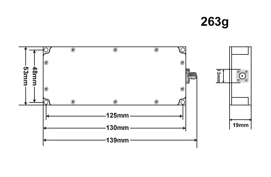 Light weight 100-400MHz 50W anti drone signal amplifier module