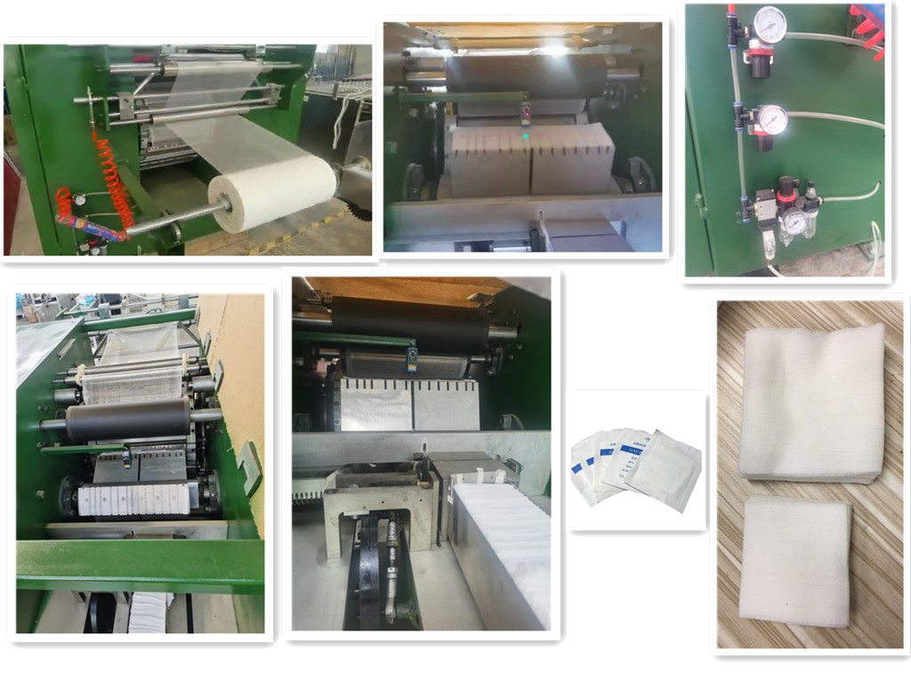 380V Gauze Folding Machine , 50Hz Medical Cotton Manufacturing Machine