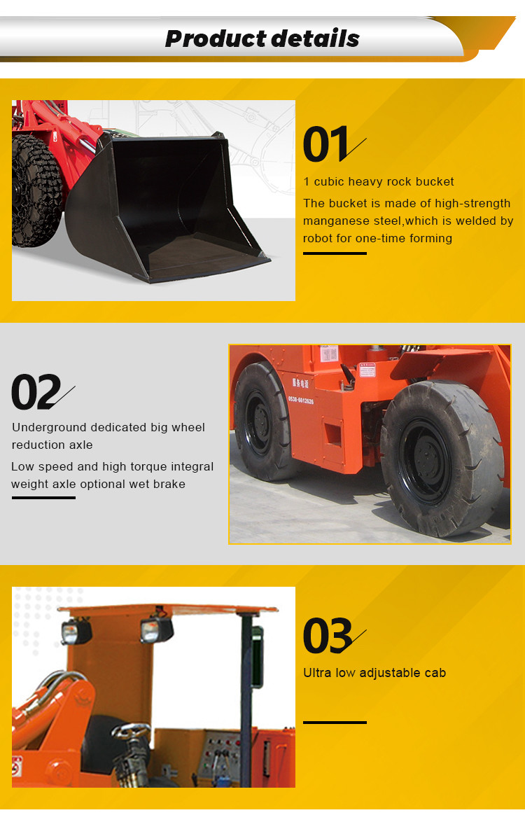 ISO 1cbm Underground Lhd Loader 1 Cubic 1.5 Cubic Yard Mining Scooptram