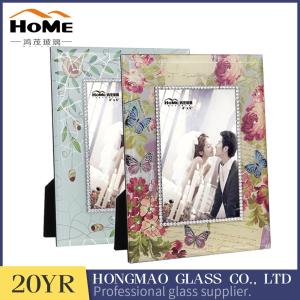China Rectangle Standing Glass Wedding Photo Frames Vintage Style Wear Resistance wholesale