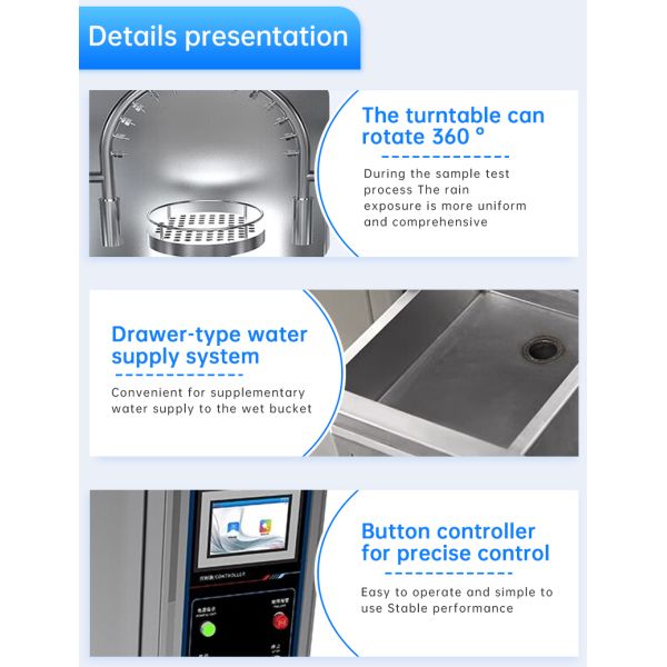 IPx1.2.3.4 Rain Simulation Chamber / Waterproof Testing Chamber