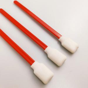 China TX707 Type Foam Swab Total Length 128mm Red Stick Cleanroom Sponge Swab wholesale