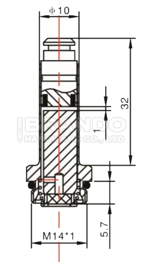Mecair Type Solenoid Stem CP1/4 Plunger Tube Assembly For VNP 200/300/400/500/600/700 Diaphragm Pulse Valve