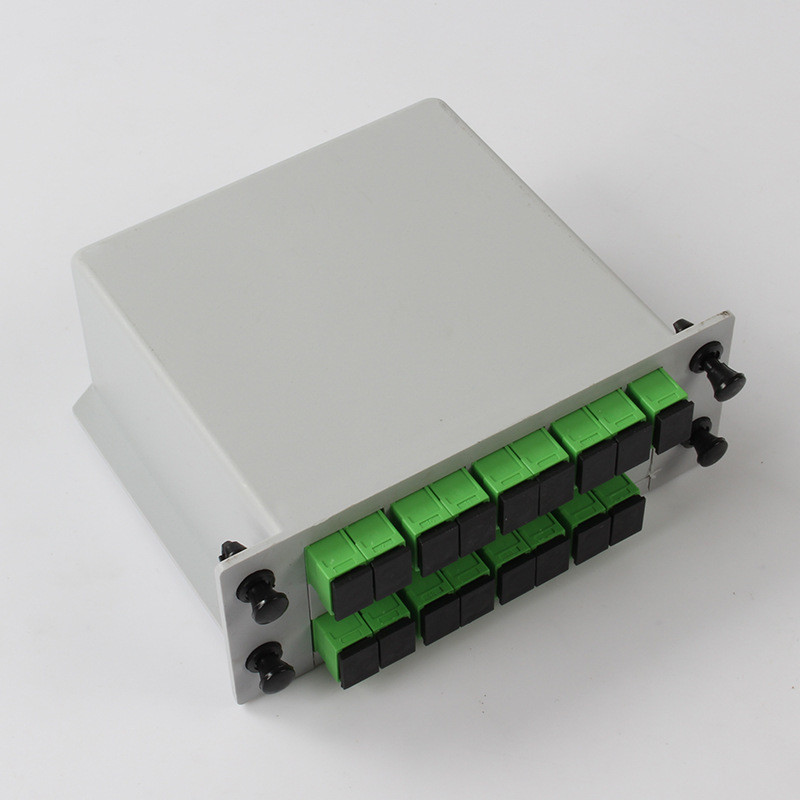 Low PDL Compact SC APC PLC Splitter 1x16 0.9mm Fiber High Reliability