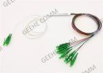 Mini Steel Tube LC / APC 2x8 Blockless Fiber Optic Cable Splitter