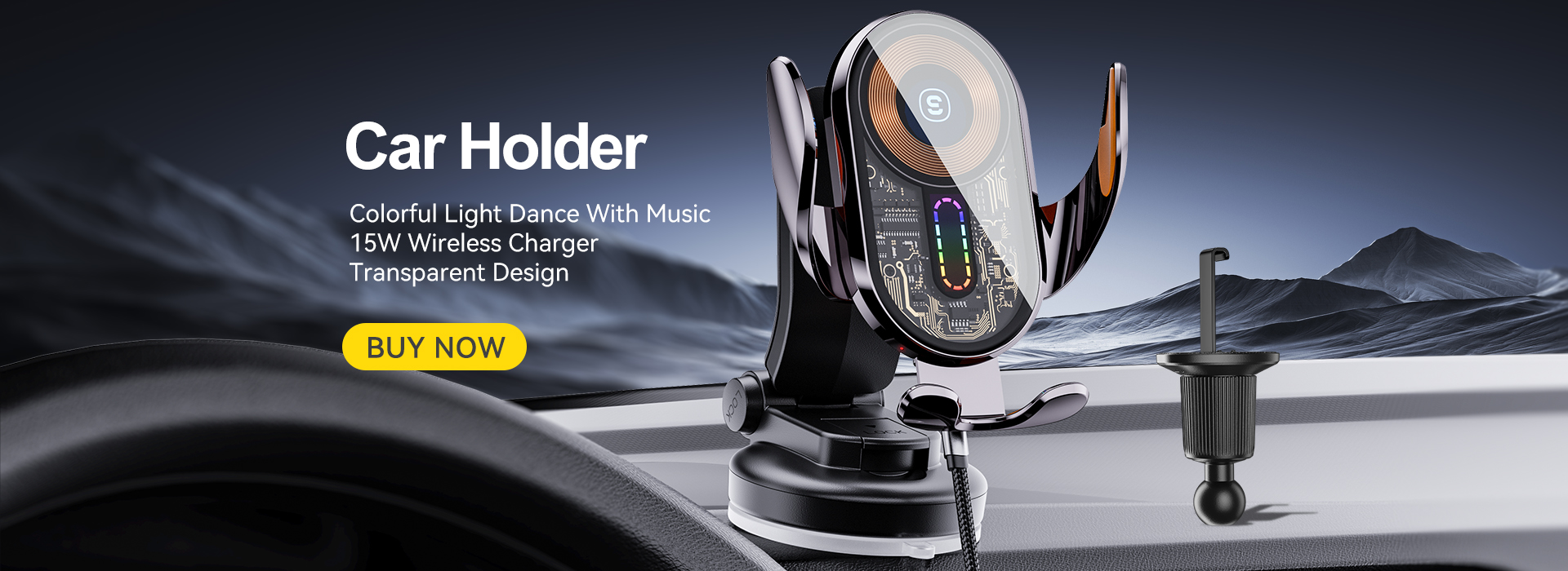 ESSAGER A5 Series Hook+Suction Cup Best Cell Phone Holder for Car Mount