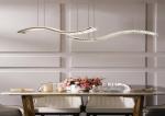 Restaurant lamp wavy crystal chandelier light luxury creative simple kitchen