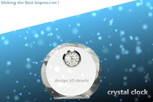 China crystal clock /glass clock/clock/table clock wholesale