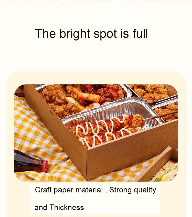 Customized Take Away Fast Food Package 25*36*8cm for Chemical Pulp and Custom Printing