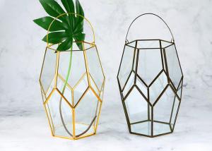 China Glass lantern copper artfact large size wind lamp spot glass retro candle holder decoration horselight floor hand wholesale