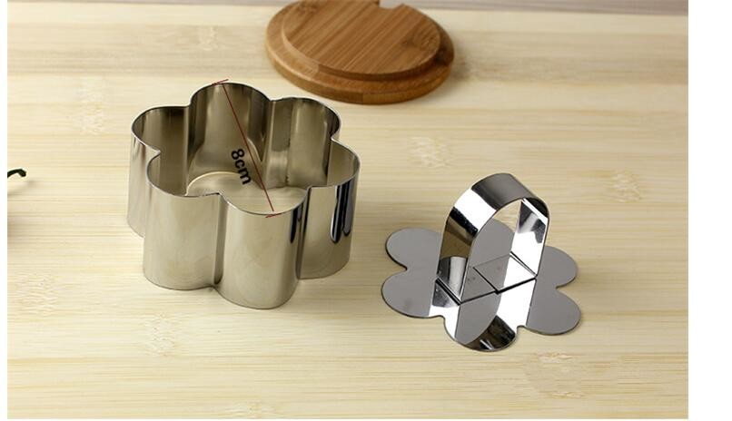 RK Bakeware China Foodservice NSF Mini Cooking Flower Cake Tin Molds For Baking , Funny SS Pasty Cake Ring