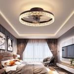 Hotel Living Room Remote Control Luxury Indoor Modern Ceiling Light Black Gold