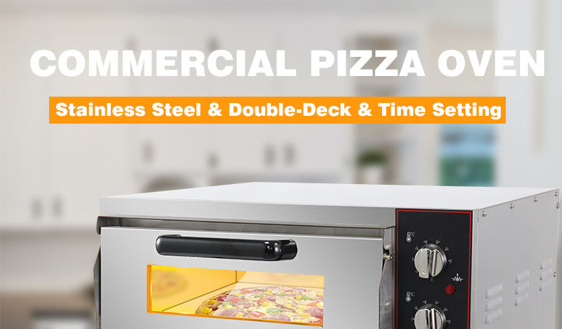 Commercial Industrial Double Deck Electric Bakery Oven 670*680*600mm 48.5KG