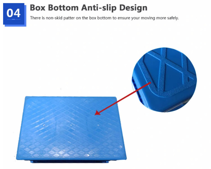 Logistics Movable Plastic Attached Lid Containers Customized Logo