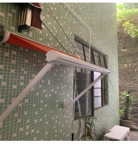 Outdoor Aluminium Retractable Window Awnings Heavy Duty Drop Arm Folding Window Awnings