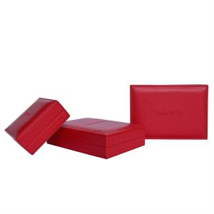 China Custom Red Leatherette Commemorative Coin Boxes 133*110*80mm wholesale