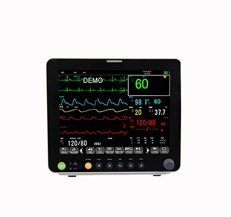 Hospital Multi Parameter Touch Screen Patient Monitor Portable 12 Inch