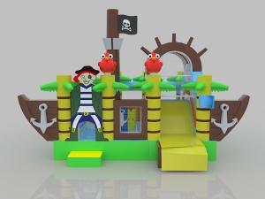 China Boat Shaped Inflatable Castle Children'S Balloon Birthday Party Bounce House wholesale