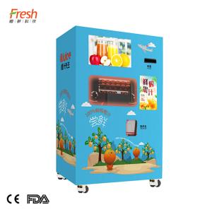China hot sale green bill acceptor fresh fruit juice vending machine wholesale