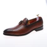 3D Embosses Mens Pointed Toe Dress Shoes Outdoor Height Increasing