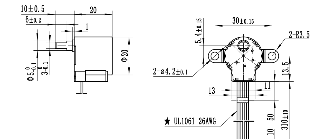 20mm Reduction Stepper Motor 7.5 Degree DC 5v 20BYJ46 Permanent Magnet Stepper Motor