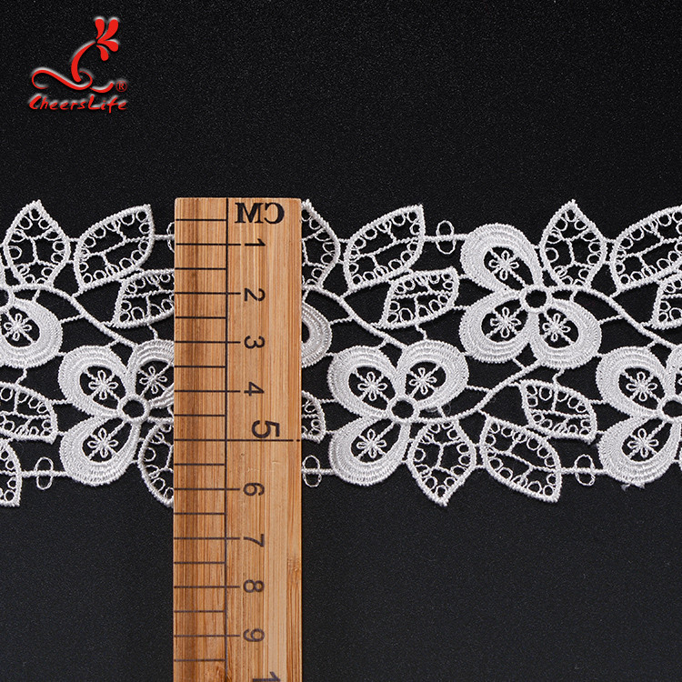 Wholesale Chemical Embroidery Polyester Lace Trim For Clothing Decoration
