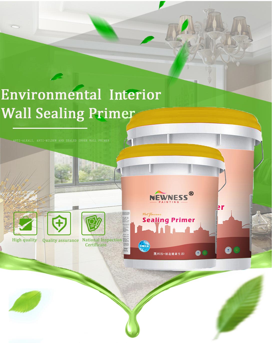 Epoxy Sealing Primer for Concrete Floor Brush Application and High Glossy Finish