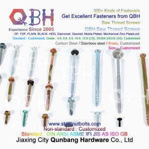 China QBH ZP Plain HDG Black Carbon Stainless Steel Self Tapping Self Drilling Saw Thread Screws wholesale
