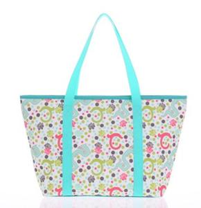 China Custom Printed Tote Bags Reusable Polyester Handbag for Womens wholesale
