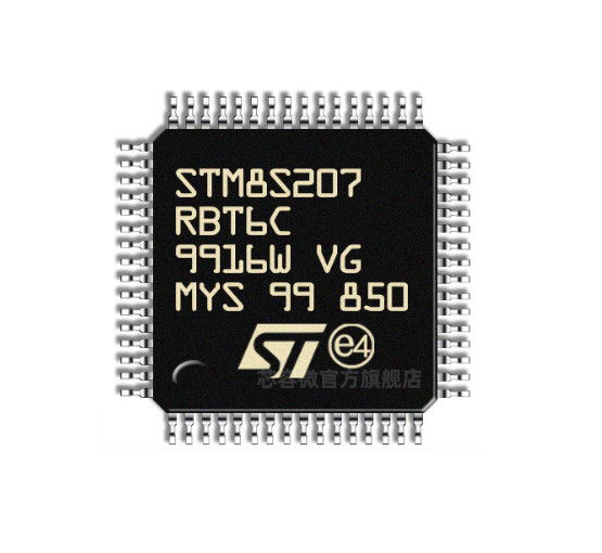 MCU 24MHz, 8-Bit MCU LQFP-64 STM8S207R8T6 Suitable for smart door lock and fingerprint lock scheme
