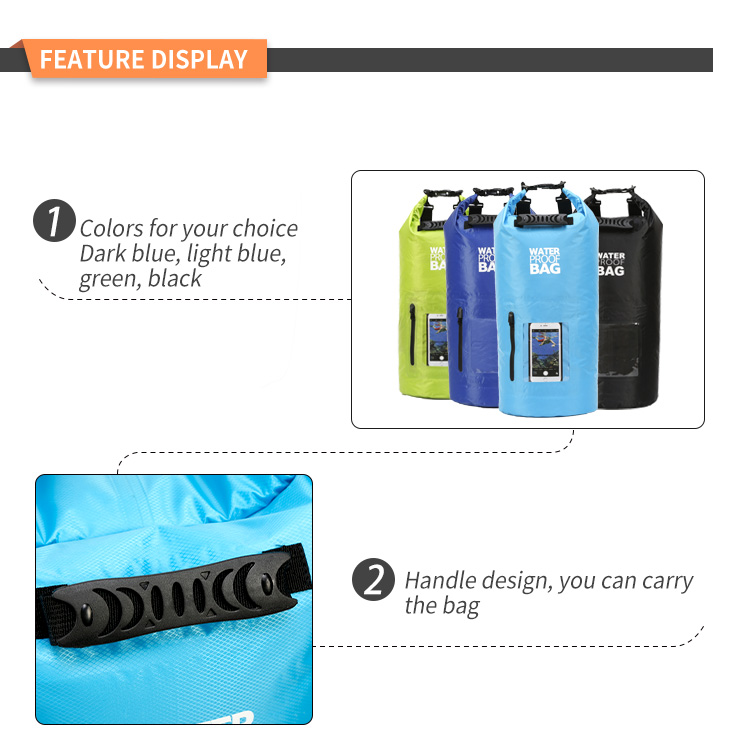 OEM Ultralight Roll Top Floating PVC Dry Bag 100% Waterproof
