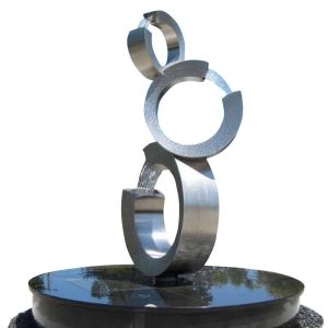 Stainless Steel Abstract Art Fountain Sculpture Metal Garden Sculptures Statues