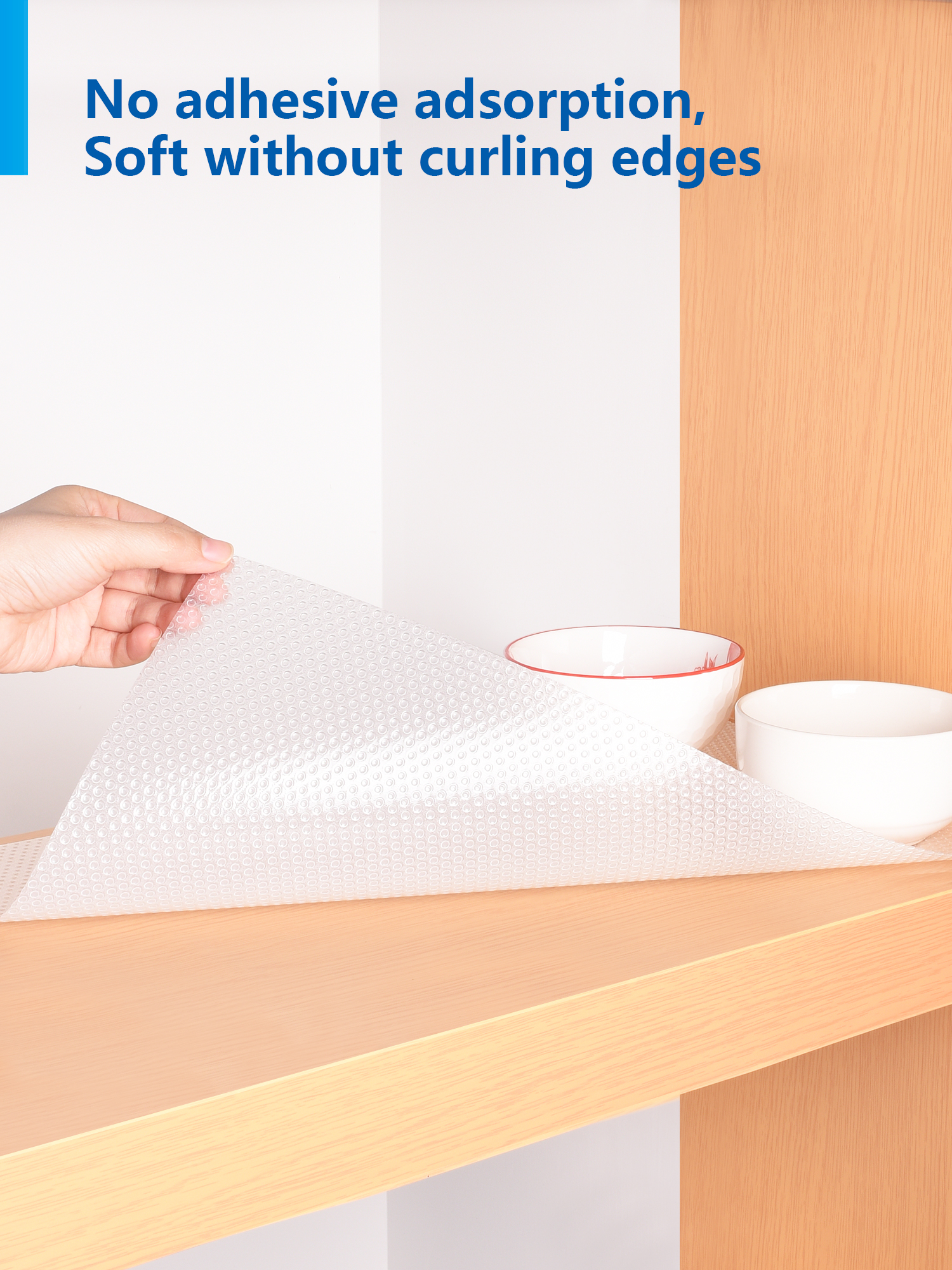 Plastic Pink Shelf Liners for Home and Kitchen Cabinets Rectangle Shape Waterproof