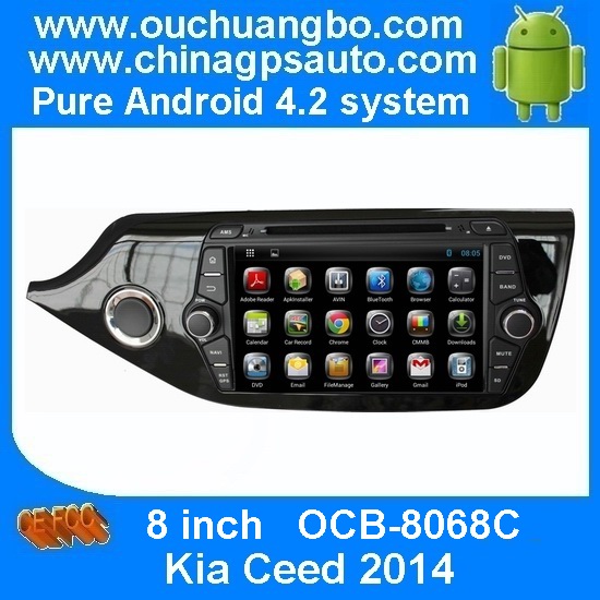 Ouchuangbo Android 4.2 DVD Player Stereo Radio for Kia Ceed 2014 GPS Navi USB 3G Wifi OCB-8068C