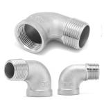 Double Male Threaded 90 Degree Pipe Fittings 304 4 Inches Ss Tube Fittings