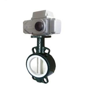 China Wafer Type Electric Motor Operated Butterfly Valve Low Pressure Soft Sealed Butterfly Valve wholesale