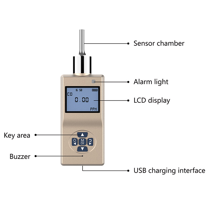 Aluminum Alloy Portable Combustible Gas Detector For Safety Monitor