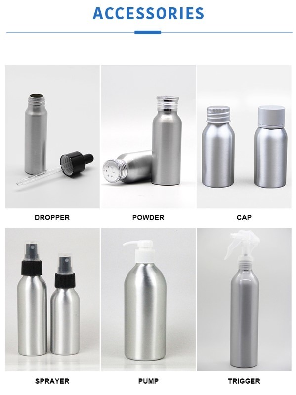 Pump Spray Mist Spray Aluminum Bottles Hand Sanitizer Spray Alcohol Bottles Aluminum Cosmetic Bottles
