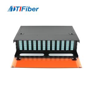 China 144 / 288 Cores Fiber Optic Patch Panel 19 Inch 3U Rack Mounted wholesale