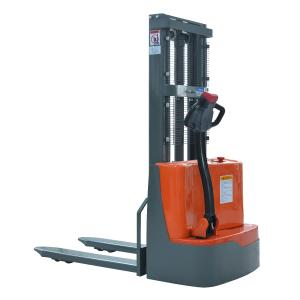 China Electric Wdith 850mm Walking 1.6M Straddle Pallet Lift Stacker wholesale