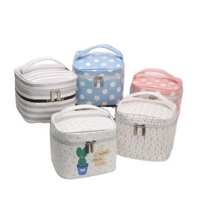China 14x14x13cm BM PU Cosmetic Bag Handheld Outdoor Portable Storage ISO9001 wholesale
