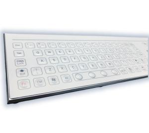 China IP67 71 Keys Industrial Membrane Laptop Keyboard integrate TouchPad USB SUPER-SLIM Front Panel Mounted -40℃ wholesale