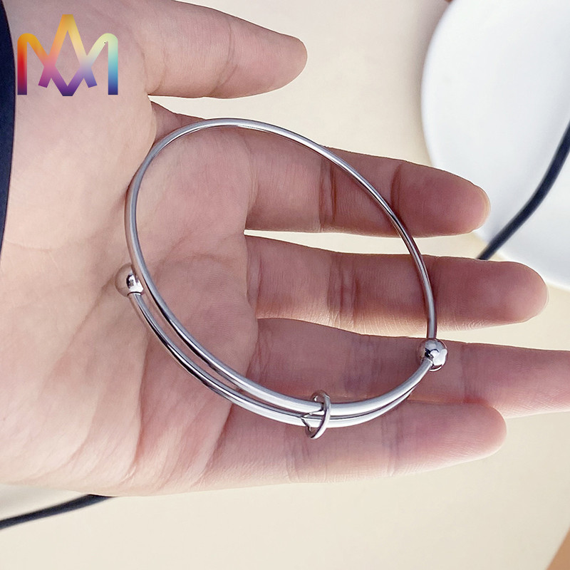 68mm SS304 Expandable Charm Bangle Bracelets For Girls