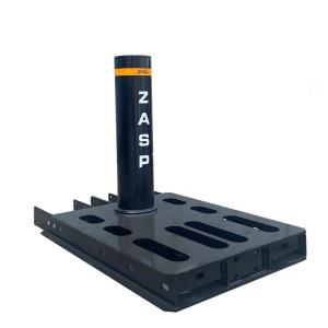 China Black Fixed Metal Bollard Post Embedded Bollard For Anti Terrorist wholesale