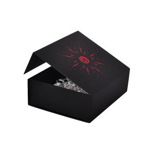 China Customized Black Clothing Cardboard Box Biodegradable With Raffia wholesale