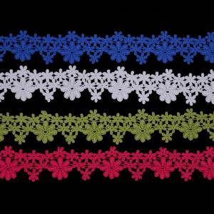 China KJ20064 Daisy Chain 4.5cm Embroidery Lace Trim wholesale